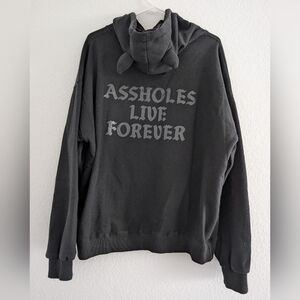 Assholes Live Forever XL Hoodie w/ horns